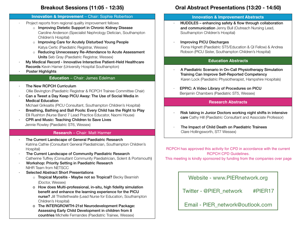 PIER Conference Programme Page 2